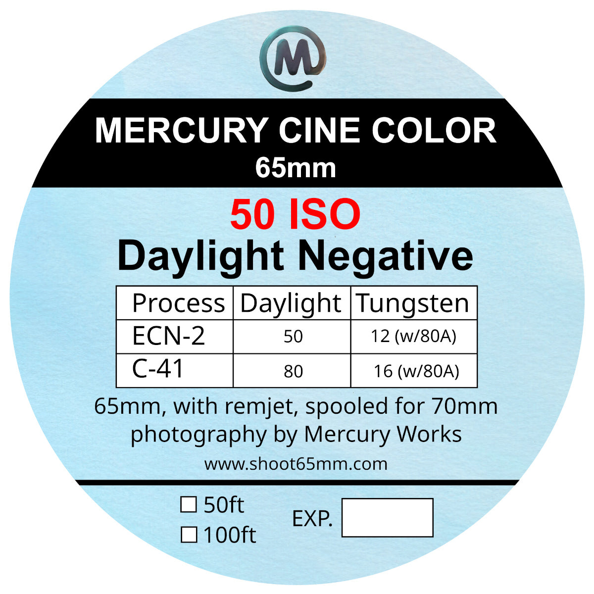 Mercury Cine Color 50 - 65mm film